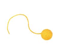 Hemobllo Jouets De Dentition pour Chat pour Chat D'intérieur Cloches pour Cloche & Naturel Grattoir Scratch Accessoires Sisal Balle Hochet Chaton Boules De Sisal Jaune Papier