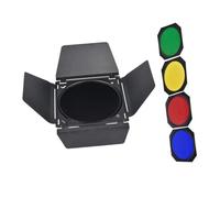 Hemobllo Kit 4 Volets Déflecteurs Nid d'abeille 4 Filtres de Couleur pour Lampe Photo 18 Cm, Accessoires pour Lampe Torche et Barrière Lumineuse, Compatible Éclairage Studio Professionnel