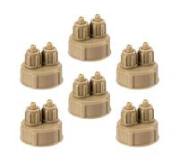 Hemobllo Kit 6 Bouchons de Bouteille à Vis Rapide Gris en Abs pour Générateur de Co2 DIY Aquarium, Accessoires Étanches et Solide, Compatibles Réacteurs à Dioxyde de Carbone Faits Maison,