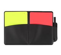 Hemobllo Kit Arbitre Football Complet avec Cartons Rouge et Jaune Épais Carnet de Score Pratique et Crayon Ensemble Robuste pour Gestion Précise des Matchs et Entraînements