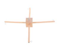 Hemobllo Kit Cadre Mobile Bois Soi-même pour Chambre D'garçon et Filles, Montage Facile et Solide, Support Naturel Beige pour Mobile Suspendu et Décoration de Berceau