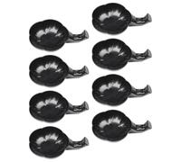 Hemobllo Kit Calligraphie 12pcs Plaque Encre Plastique Noir Multifonction Résistante pour Atelier D'art et Bureau Porte-brosse Pratique