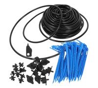 Hemobllo Kit D’Irrigation Goutte à Goutte Soi-même, Noir, PVC PP | Arrosage Uniforme, Gestion Automatisée, Économie D’eau, pour Plants, Patio et Massif Fleuri