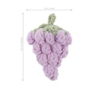 Hemobllo Kit de 10 Pendentifs de Raisin Violet au Crochet Accessoires Amigurumi Faits Main Décorations Fruitées pour Paquet et Porte-Clés pour Loisirs Créatifs et Décoration