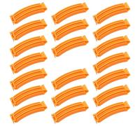 Hemobllo Kit de 20 Bigoudis Creux pour Permanente Coréenne, Barres Permanentes pour Racines, Orange, Adaptés Cheveux Courts, Coiffage Volumineux Professionnel à Domicile, Outils de