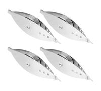 Hemobllo Kit de 4 Navettes Argentées en Métal Bobines Outil de Frivolité et Dentelle la Main Adapté aux Débutants pour Couture et Activités Manuelles