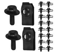 Hemobllo Kit de 40 Fixations et Clips en U Robustes pour Carrosserie Automobile Vis et Boulons Universels Anti-Vibration et Anti-Corrosion Pièces Métalliques Résistantes pour Réparation