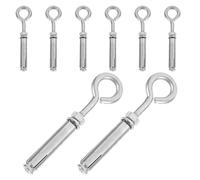 Hemobllo Kit de 8 Boulons à Œil d'Expansion en Acier Inoxydable 304 M6 Crochets pour Fixation Murale Béton Ancrages pour Plaques d'Égout et Réseaux Urbains Vis d'Extension Robustes pour
