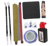 Hemobllo Kit de Calligraphie Chinoise Complet pour Garçon et Filles Tissu D'écriture à L'eau et Pinceaux en Plastique, pour Cours de Calligraphie et Détente Créative