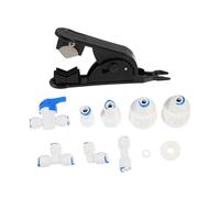 Hemobllo Kit de Conduite D'eau pour Machine à Glaçons 9 Pièces Raccords Universels pour Tuyau Alimentation Eau Adaptateurs Rapides et Sûrs sans Outil Accessoires Installation Machine