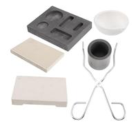 Hemobllo Kit de Creuset Graphite Haute Pureté pour Fusion et Moulage Résistant Corrosion Adapté à Or Argent et Brasage
