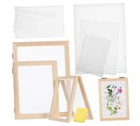 Hemobllo Kit de Fabrication de Cadres DIY avec Écrans Tissus Absorbants et Accessoires Variés pour et Activités Éducatives