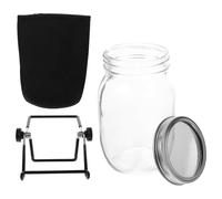 Hemobllo Kit de Germination Complet pour Bocaux Mason 32 Oz avec Couvercles Grillagés en Acier Inoxydable Support Stable et Paquet D’Ombrage Culture Saine de Graines et Haricots à