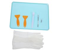 Hemobllo Kit de Nettoyage Imprimante avec Filtre Résine Gants Silicone Résistants Haute Température Brosse et Grattoir Inox pour Accessoires Dimpression Complète