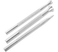 Hemobllo Kit de Tampons en Métal 3 Pièces pour Estampage du Cuir Manche Amovible pour Loisirs Créatifs, Artisanat, Travail du Cuir sur Paquet et Portefeuilles
