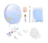 Hemobllo Kit D'empreintes De -né Pour Bébé, Kit Souvenir D'empreintes Main Et Pied, Pâte à Modeler Bleu Clair Légère, Sécurisée Pour Souvenirs De Naissance, Coffret Présent Transportable