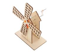 Hemobllo Kit DIY Éolienne Bois pour Garçon Fille Modèle à Assembler Éducatif Stem avec Transmission par Rouages pour Apprentissage Mécanique et Créativité Familiale