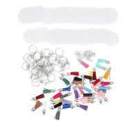 Hemobllo Kit DIY Porte-clés avec Cercles Acryliques Tassels Cuir Anneaux et Crochets pour Création Personnalisée