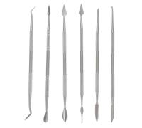 Hemobllo Kit D'outils de Sculpture Facile à Nettoyer en Acier Inoxydable Argenté 6 Pièces pour Modelage D'argile et Poterie, pour Familles et Artisans