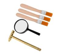 Hemobllo Kit Excavation Archéologique pour Garçon Fille Éducatif Stem avec Marteau Pinceau Ciseau et Loupe Outils pour Creuser