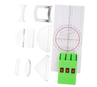 Hemobllo Kit Expérimentation Optique Complet avec Lentille Convexe Miroir Concave et Polyèdre Triangulaire Matériel Pédagogique Portable pour Cours de Physique et Laboratoire Scolaire