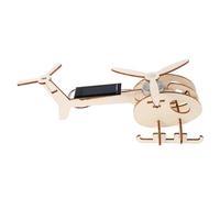 Hemobllo Kit Hélicoptère Solaire Bois à Monter Éducatif Léger et Stable pour Garçon Fille Panneau Solaire Haute Efficacité pour Vol Rapide et Exploration en Plein Air