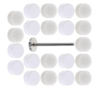 Hemobllo Kit Mini de Polissage pour Ongles avec Disques de Ponçage Ronds en Éponge Argentée et Axe Plat, Accessoires Compacts pour Manucure à Domicile et Finition Brillante
