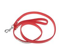 Hemobllo Laisse pour Chien en PU Ornée De Pierres Brillantes, Rouge, Taille Petite, Promenade Quotidienne, pour Petits Chiens