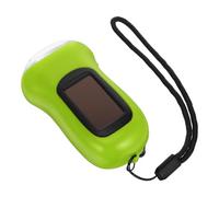 Hemobllo Lampe Torche LED à Énergie Solaire, Recharge Manuelle, Secours | ABS Vert Clair, Poignée Ergonomique, Plusieurs Modes D’éclairage, Visibilité Renforcée pour Paquet et Panneaux