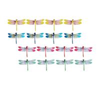 Hemobllo Libellules Décoratives 3d Amovibles pour Rideaux Ensemble 16 Pièces Décoration Maison et Fête Originale pour Intérieur et Extérieur