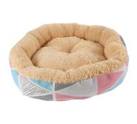 Hemobllo Lit Rond Donut pour Chat, Coussin Doux en Tissu pour Petits Chiens | Forme Ronde Compacte, Usage au Sol Près du Chauffage Canapé, pour Animaux et Maîtres