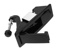 Hemobllo Loquet de Porte de Compartiment Noir en Alliage de Zinc Levier Réglable et Gâche Surélevée pour Armoires et Châssis de Cabinets Industriels