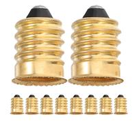 Hemobllo Lot de 10 Adaptateurs Dorés E14 vers E12 Convertisseur de Douille à Vis Compact Compatible Ampoules LED pour Éclairage Domestique et Professionnel Adaptateur de Lampe