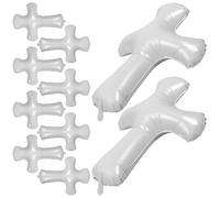 Hemobllo Lot de 10 Ballons Blancs de Croix 45 CM en Latex Résistant Décoration pour Baptême et Première Communion et Fête Religieuse Ballon Extérieur et Intérieur Commémoratif