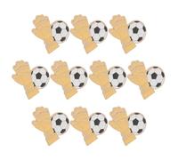 Hemobllo Lot de 10 Broches de Football en Métal, Insignes D'esprit D'équipe Ronds, Badges Souvenirs pour Jour de Match, Petits Accessoires pour Vêtements Garçon et Filles et