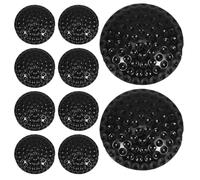 Hemobllo Lot de 10 Butoirs de Porte en Silicone Noir Rond, Amortisseurs et Protecteurs Muraux Autocollants pour Poignées, Protection Silencieuse et Solide
