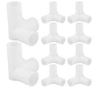 Hemobllo Lot de 10 Connecteurs en Plastique Haute Résistance pour Tringles à Penderie Raccords à 3 Voies Diamètre Intérieur 13 MM Accessoires Multifonctions pour Armoires Portables et