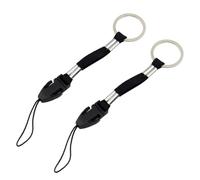 Hemobllo Lot de 10 dragonnes réglables à dégagement avec boucle pour clés USB, porte-clés, badge, appareil photo, téléphone portable Noir