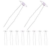 Hemobllo Lot de 10 Épingles à Cheveux de Mariée de U Ornées de Fleurs Cristal Violet Accessoires pour Cheveux Floraux pour Mariage et Coiffures Élégantes