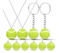 Hemobllo Lot de 10 mini pendentifs en forme de balle de tennis - 2 cm - Vert