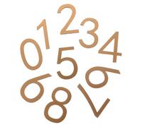 Hemobllo Lot de 10 Numéros de Porte Autocollants 3D en Acrylique Doré Ancien Dimensions 7 X 46 CM Plaques D’Adresse pour Maison Appartement Bureau ou Hôtel Chiffres Modernes