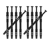 Hemobllo Lot de 10 Pinces à 4 Griffes Noires en Métal Antistatique pour Composants Électroniques Outils de Préhension Précis pour Puces Ci Vis et Bijoux pour Atelier Bricolage et