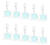 Hemobllo Lot de 10 porte-clés discothèque en acrylique - Pendentif mini disque décoratif - Accessoire pour sacs à dos ou pochettes - Souvenir pour collectionneurs et fêtes