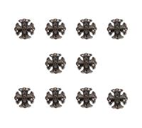 Hemobllo Lot de 10 Rivets à vis en métal pour Boutons de Jean - en Alliage de métal - Motif tête de Mort - Rivets à Pois - pour Loisirs créatifs en Cuir - Accessoires de décoration Vintage