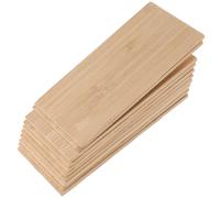 Hemobllo Lot de 10 Tranches Rectangulaires en Bambou Naturel Découpes pour Gravure de Flans Étiquettes DIY Légères et Faciles à Peindre pour Bricolage Créatif et Décoration Artisanale