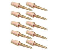 Hemobllo Lot de 10 Vis Autotaraudeuses en Acier au Carbone Double Filetage et Goupille de Sécurité pour Charnières de Porte Vis de Charnière Métallique Inviolables Fixation Renforcée