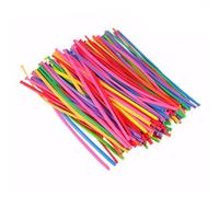 Hemobllo Lot de 100 Ballons Longs en Latex Multicolores avec Pompe pour Modelage, Jouets Élastiques pour Fêtes D'anniversaire et Mariages, Décoration et Formes D'animaux Couleur Aléatoire