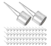Hemobllo Lot de 100 Capsules Microphone à Condensateur Électret Omnidirectionnelles 6x5 Mm avec 2 Broches, Mini Éléments Cylindriques pour Équipement Studio Enregistrement et Captation