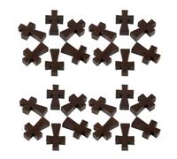 Hemobllo Lot de 100 Pendentifs Croix en Bois Naturel Perforés Breloques Crucifix Jésus Unisexes pour Création Bijoux Croix de Prière Portables pour Fabrication Colliers et Bracelets