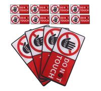 Hemobllo Lot de 12 Autocollants D’Avertissement « Ne Pas Toucher » Auto-Adhésifs Résistants aux Intempéries pour Murs Vitres et Boîtes à Outils - Étiquettes de Sécurité Visibles pour